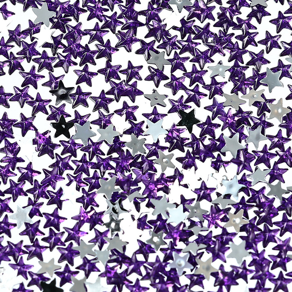 ラインストーン 星 3ｍｍ 紫 9000粒 プラ製 立体 ネイル レジン デコ ハンドメイド 手芸 パーツ BD3487 1枚目の画像