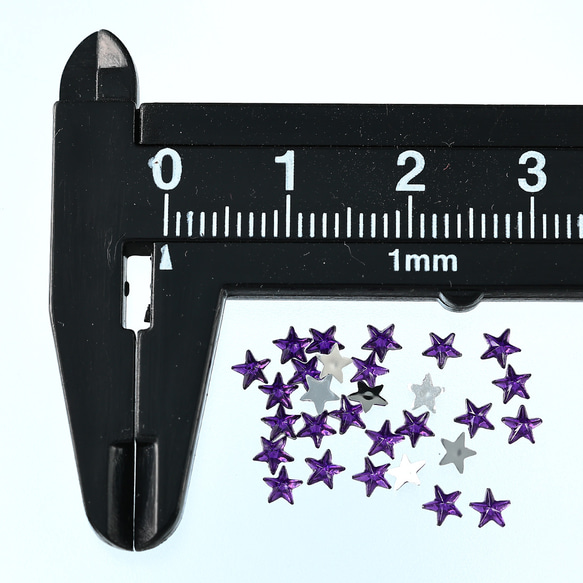 ラインストーン 星 3ｍｍ 紫 9000粒 プラ製 立体 ネイル レジン デコ ハンドメイド 手芸 パーツ BD3487 4枚目の画像