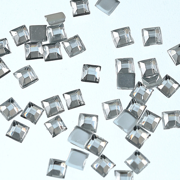 ラインストーン 2ｍｍ クリア 正方形 9000粒 スクエア ネイル レジン デコ ハンドメイド パーツ BD3498 2枚目の画像