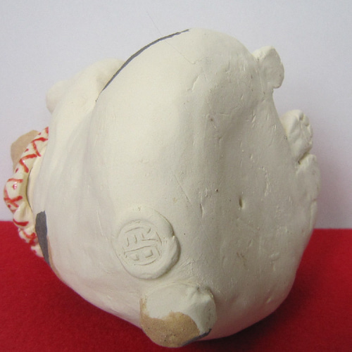 招き猫 作家 新品 三毛猫 青海波模様 陶器 縁起物 置物 【公式通販】