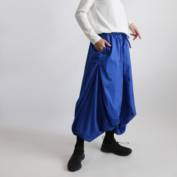 (ネイビー/FREE) リメイク風 17SS Y's 訳あり 変形サルエルパンツ