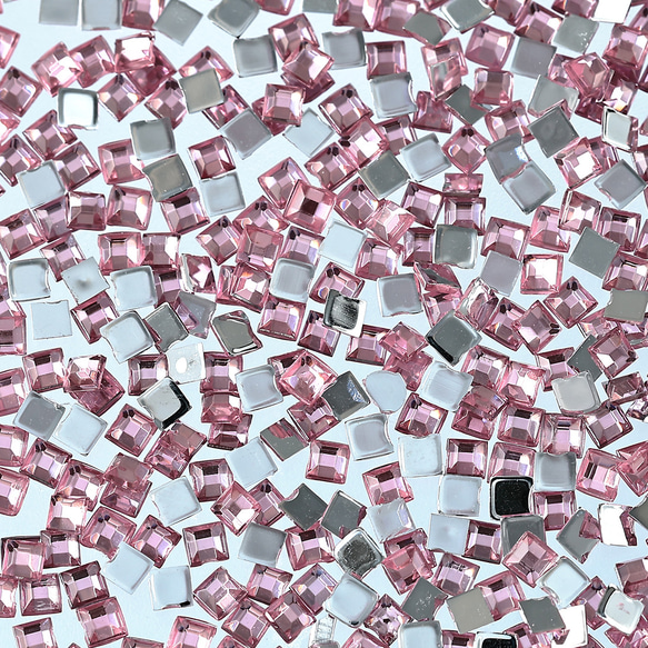 2mm ネイルストーン ラインストーン 2mm ピンク 正方形 9000粒 スクエア ネイル デコ