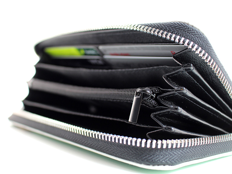 グレンチェックの長財布〈ワインレッド〉〜送料無料〜