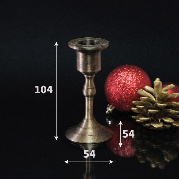 【カルイショクダイ Dタイプ】キャンドルホルダー クリスマス 蝋燭立て アンティーク ウェディング ブライダル 4枚目の画像