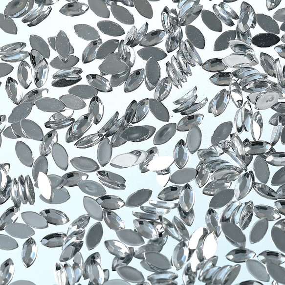 ラインストーン クリア 4ｍｍ 楕円 9000粒 オーバル ネイル レジン デコ ハンドメイド パーツ BD3516 1枚目の画像