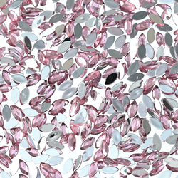 ラインストーン ピンク 4ｍｍ 楕円 9000粒 オーバル ネイル レジン デコ ハンドメイド パーツ BD3518 1枚目の画像