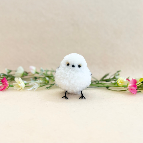 受注後制作〛冬のシマエナガ（羊毛フェルト） 羊毛フェルト