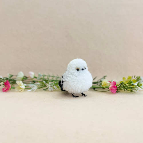 シマエナガのぽんぽん（小さいサイズ） シマエナガ エナガ ぬいぐるみ