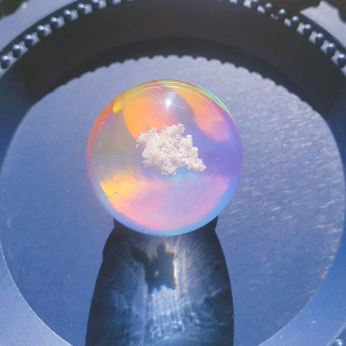 虹くもぴんく ぐで猫さん レジンパーツ チャーム 天気 虹 雲