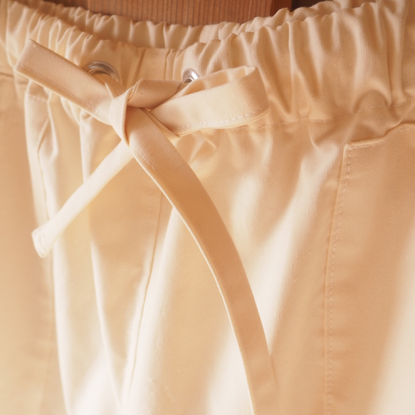 有機棉絲休閒睡衣褲白褲 第6張的照片