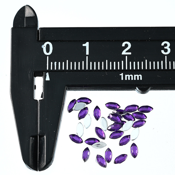 ラインストーン 紫 4ｍｍ 楕円 9000粒 オーバル プラ製 ネイル レジン デコ ハンドメイド パーツ BD3522 4枚目の画像