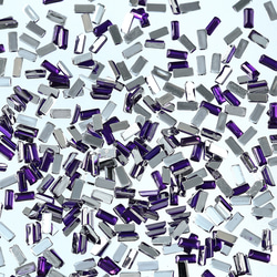 ラインストーン 紫 長方形 2.5ｍｍ 9000粒 プラ製 ネイル レジン デコ ハンドメイド パーツ BD3525 1枚目の画像
