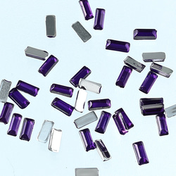 ラインストーン 紫 長方形 2.5ｍｍ 9000粒 プラ製 ネイル レジン デコ ハンドメイド パーツ BD3525 2枚目の画像