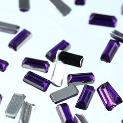ラインストーン 紫 長方形 2.5ｍｍ 9000粒 プラ製 ネイル レジン デコ ハンドメイド パーツ BD3525 3枚目の画像