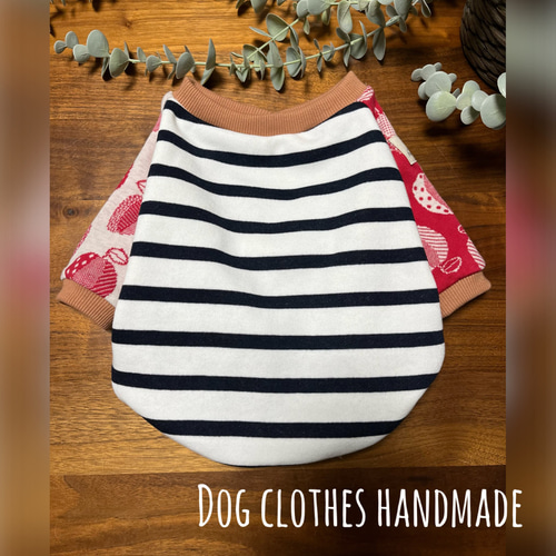 ハンドメイド　ラグランロンT　オーダー小型犬 ハンドメイドラグランロンTオーダー小型犬