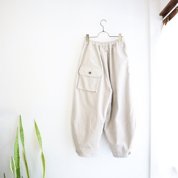 cotton corduroy zip squash pants (dark chocolate) 12枚目の画像