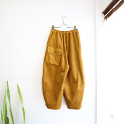 cotton corduroy zip squash pants (dark chocolate) 7枚目の画像