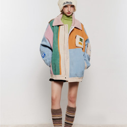 メンズ・レディース兼用・冬のコートは暖かい綿服のゆったりとしたジャケットのつなぎ色 20.-1312 2枚目の画像