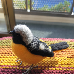 羊毛フェルト　ジョウビタキ　雄　野鳥　鳥 4枚目の画像