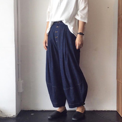 cotton corduroy zip squash pants (fog) 12枚目の画像