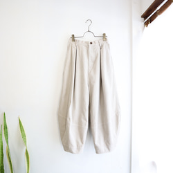 cotton corduroy zip squash pants (fog) 1枚目の画像