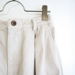 cotton corduroy zip squash pants (fog) 2枚目の画像