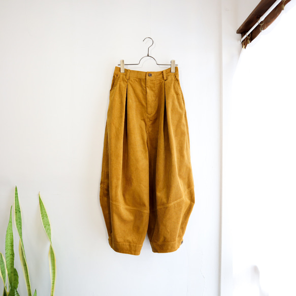 cotton corduroy zip squash pants (fog) 6枚目の画像