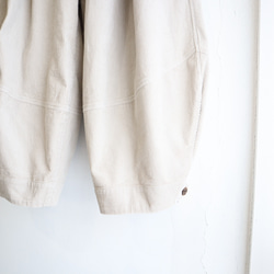 cotton corduroy zip squash pants (fog) 3枚目の画像