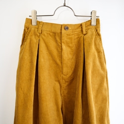 cotton corduroy zip squash pants (mustard) 2枚目の画像