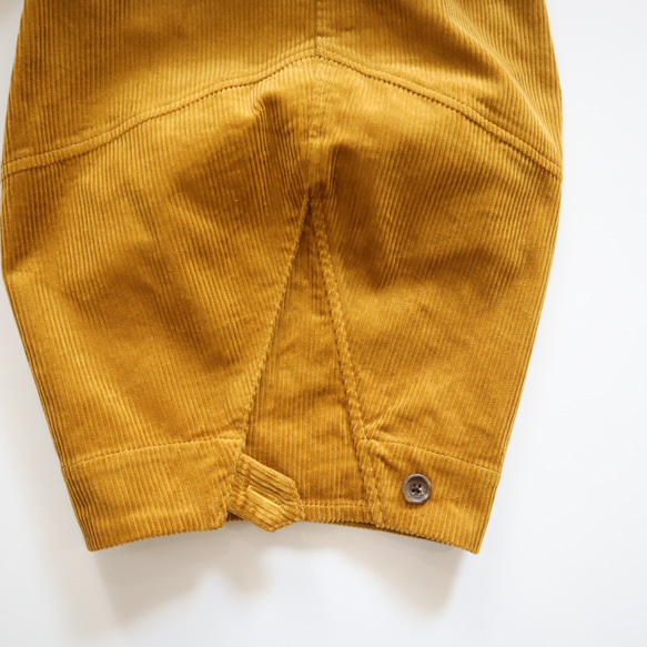 cotton corduroy zip squash pants (mustard) 6枚目の画像