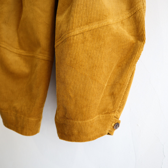 cotton corduroy zip squash pants (mustard) 3枚目の画像