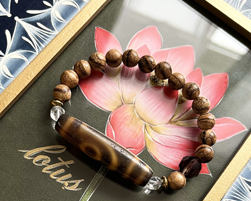 50 特別出品 二眼天珠 里帰り ブレスレット dzi ＊ ΚΑйON ＊ 通販