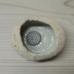 砂器（さき）広口花器（小）ーＤ 2枚目の画像