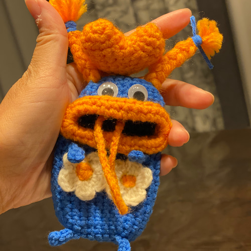 新作！NEW☆大人気ハンドメイド編みぐるみパクパクモンスターキー