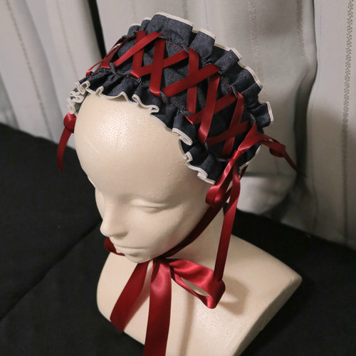 デニム】編上げヘッドドレス HDS-0001DN その他ファッション Colors