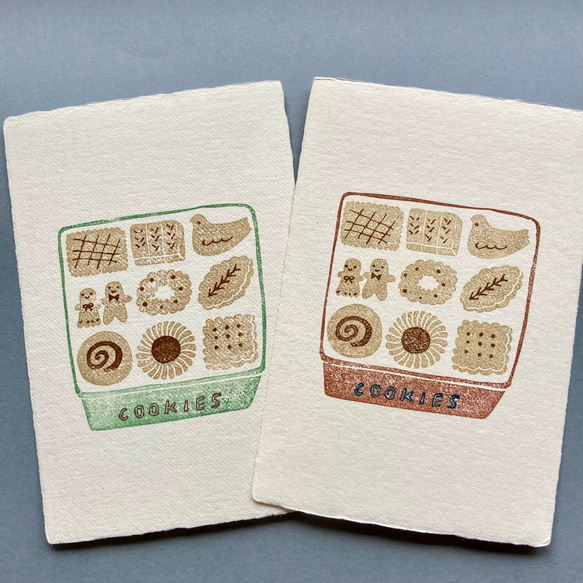 【受注製作】手漉き和紙のポストカード・クッキー（1枚選択） 7枚目の画像