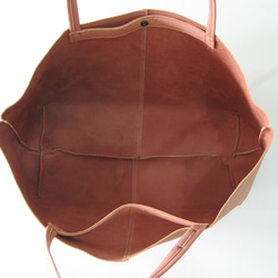 OTONA eco-bag Lサイズ アプリコット　本革製  トートバッグ 2枚目の画像