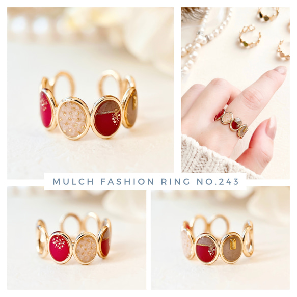 multi fashion ring / デザインリング【サイズフリー】No.243 4枚目の画像