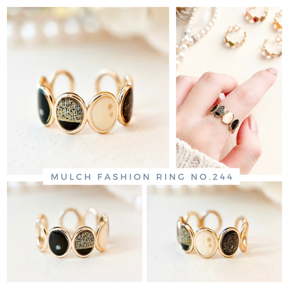 multi fashion ring / デザインリング【サイズフリー】No.244 4枚目の画像