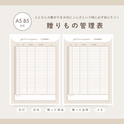 B-08:医療費管理表 2枚入り / 単品販売 / オリジナル家計簿 家計簿