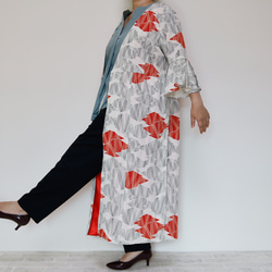 KIMONO Wrapped Dress'n Coat -着物を使った2Wayドレスコート　1点ものです！ 2枚目の画像