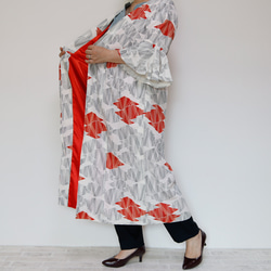 KIMONO Wrapped Dress'n Coat -着物を使った2Wayドレスコート　1点ものです！ 3枚目の画像