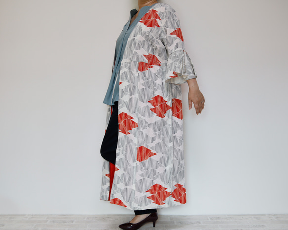 KIMONO Wrapped Dress'n Coat -着物を使った2Wayドレスコート　1点ものです！ 1枚目の画像