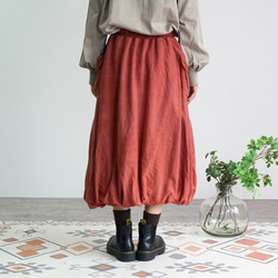 バルーンウールスカート/アカネ/遠州織物 5枚目の画像