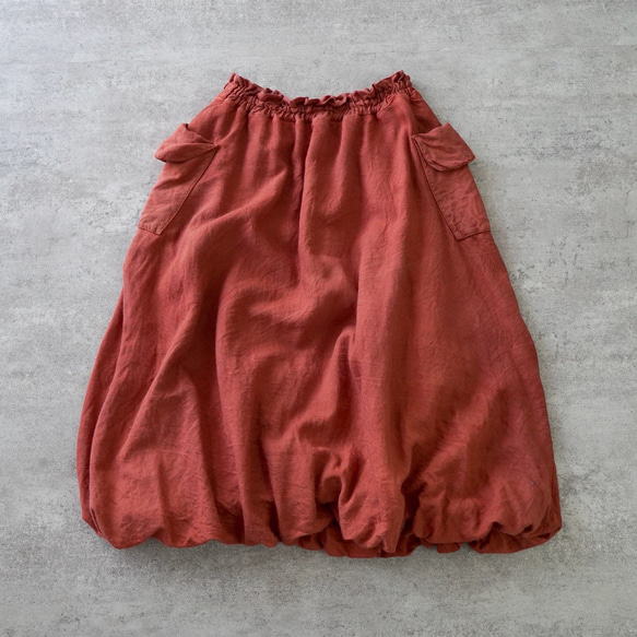 バルーンウールスカート/アカネ/遠州織物 2枚目の画像