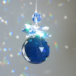 レア】ダークサファイア スワロフスキーサンキャッチャー クリスタル