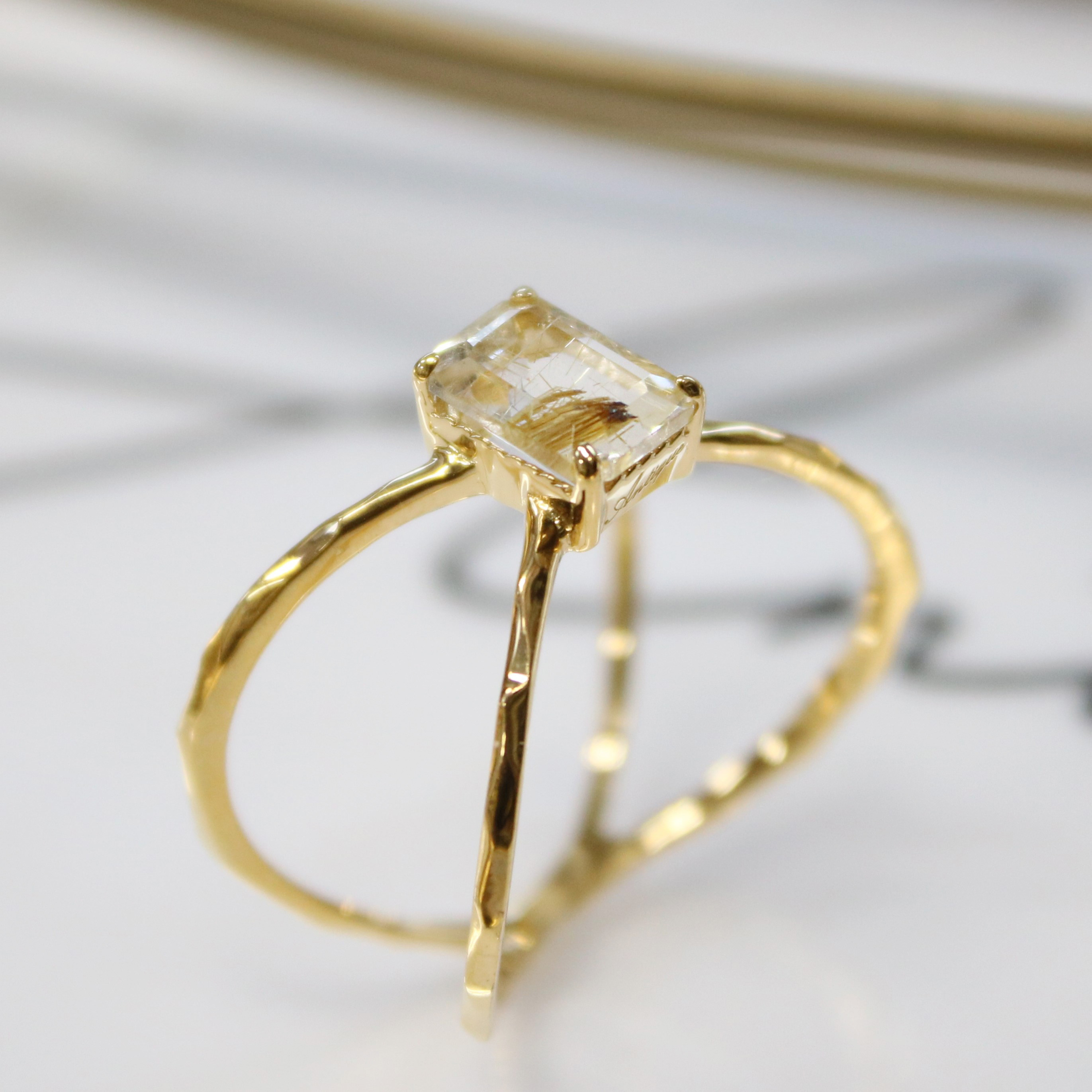 ☆ビンテージ ルチルクオーツ(針水晶)レアな素晴らしいリング
