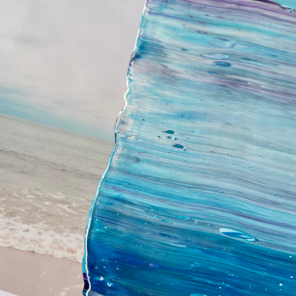 [地平線]藝術-海藍色木框壁掛(A-#44) 第4張的照片