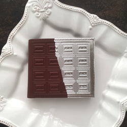 革のチョコ・ファスナーミニ財布・スイート（銀の包み紙） その他ミニ