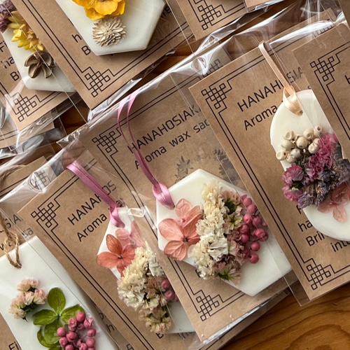 選べる香り】アロマワックスサシェ 夜空 ピンク その他インテリア雑貨